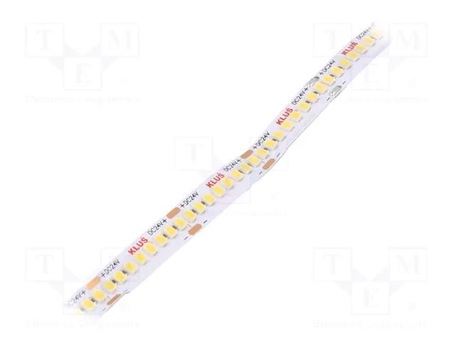 LED tape; white warm; LED/m: 240; 10mm; IP20; 120°; 14.4W/m; 24VDC KLUŚ K-HD30-1440-24