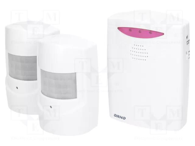 Wireless motion sensor; wall mount; 6VDC; IP44 (transmitter); 7m ORNO OR-MA-710