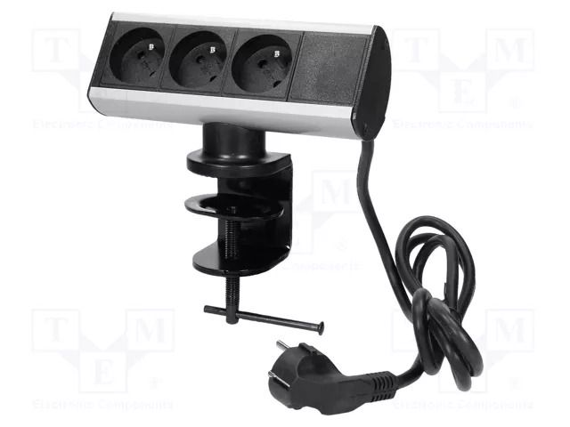 Plug socket strip: furniture; furniture socket; IP20; 3680W; 1.8m VIRONE VIR-FS-6