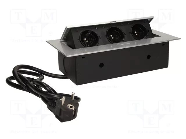 Plug socket strip: furniture; furniture socket; IP20; 3600W ORNO OR-AE-1372/G