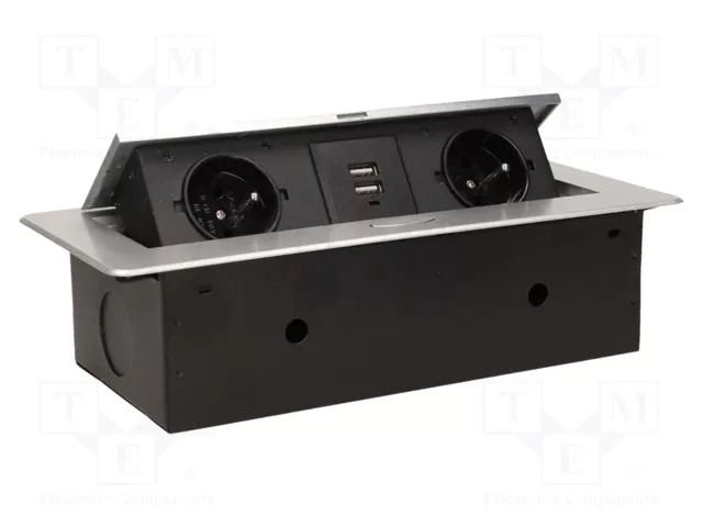 Plug socket strip: furniture; furniture socket; IP20; 3600W ORNO OR-AE-13109/G