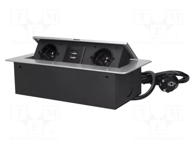 Plug socket strip: furniture; furniture socket; IP20; 3600W ORNO OR-AE-13126/G/3M