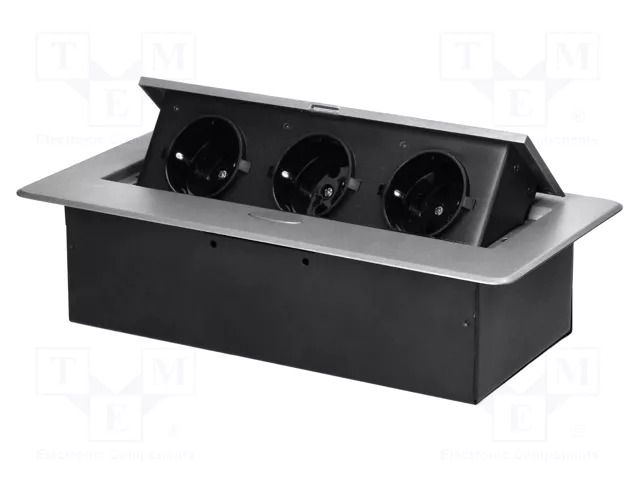 Plug socket strip: furniture; furniture socket; IP20; 3680W ORNO OR-GM-9032G-SCHUKO