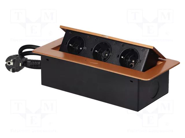 Plug socket strip: furniture; furniture socket; IP20; 3600W ORNO OR-AE-1337C-SCHUKO