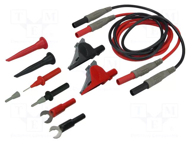 Set of cables and adapters; 3A,10A,36A; black,red CAL TEST CT2695C