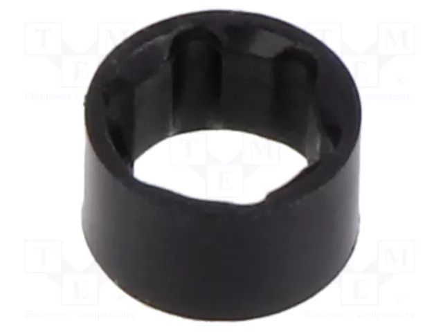 LED holder; 3mm; two-piece; black; UL94V-2; L: 5mm; polyamide BIVAR CR-104