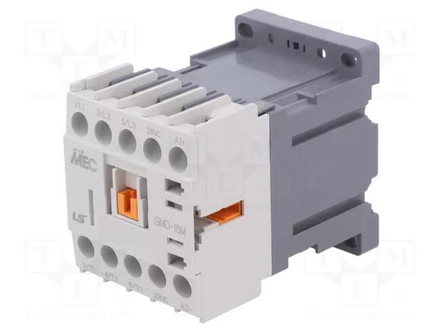 Contactor: 3-pole; NO x3; Auxiliary contacts: NC; 24VDC; 16A; IP20 LS ELECTRIC GMD-16M-24VDC-1B