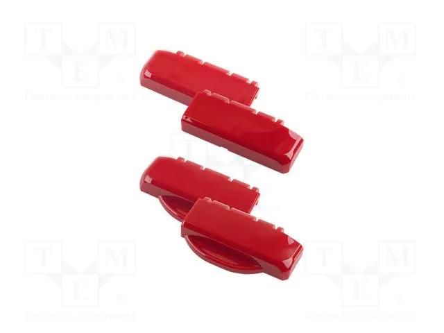 Hinge; ABS; BOCUBE; red; 4pcs. BOPLA BSCHBABS3000