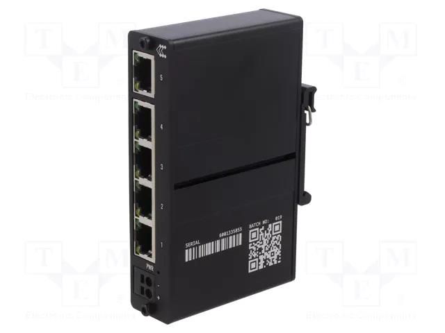 Switch Ethernet; unmanaged; Number of ports: 5; 9÷30VDC; RJ45; TSW TELTONIKA TSW010