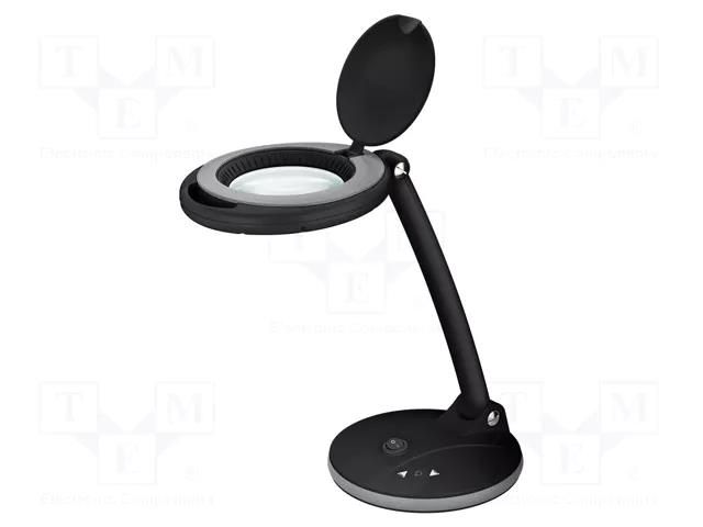 Desk magnifier; with backlight; 3dpt; Ø100mm; Illumination: LED Goobay GOOBAY-65576