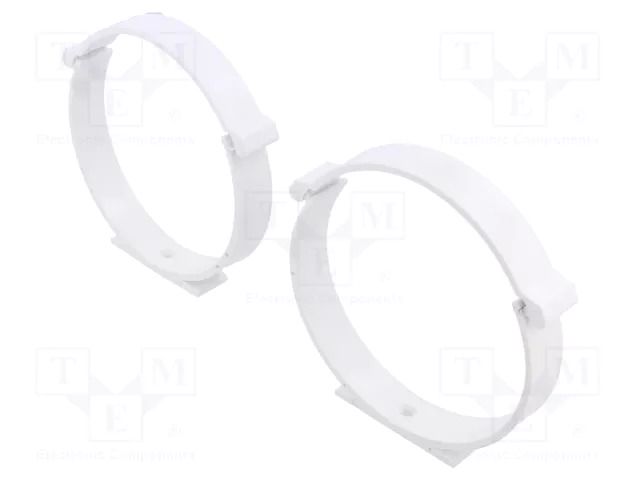Holder for round ducts; ABS; white; Ø104mm DOSPEL S.A. 007-0239