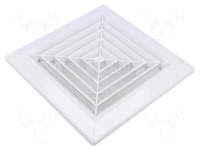 Accessories: ventilation grille; white; Body dim: 174x174x35mm DOSPEL S.A. 007-0429
