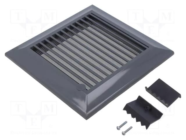 Accessories: ventilation grille; graphite; 135x135mm DOSPEL S.A. 007-4308