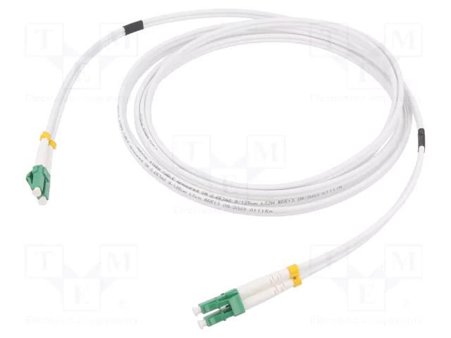 Fiber patch cord; OS2; LC/APC,both sides; 15m; LSZH; white LOGILINK FC0LC15