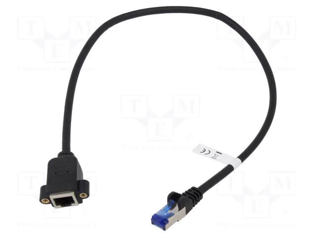 Extender Ethernet; RJ45 socket,RJ45 plug; S/FTP; 6a; stranded; Cu Goobay GOOBAY-65641
