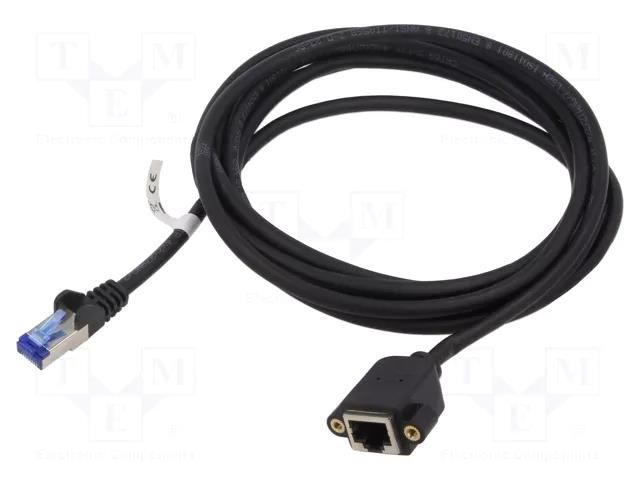 Extender Ethernet; RJ45 socket,RJ45 plug; S/FTP; 6a; stranded; Cu Goobay GOOBAY-65643