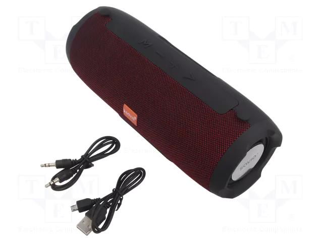 Speaker; black,red,orange; FM radio,hands-free set; 120Hz÷20kHz SAVIO SAVBS-022