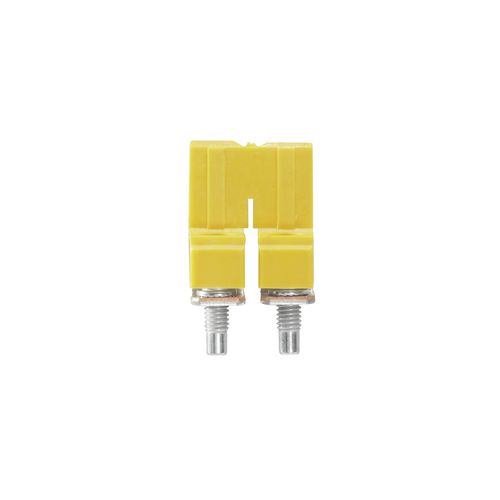 Cross-connector (terminal), when screwed in, Number of poles: 2, Pitch in mm: 8.00, Insulated: Yes, 57 A, yellow Weidmuller 1052360000 04008190075866