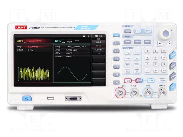 Generator: arbitrary, function; 80MHz; LCD TFT 8"; 800x480; Ch: 2 UNI-T UTG4082A