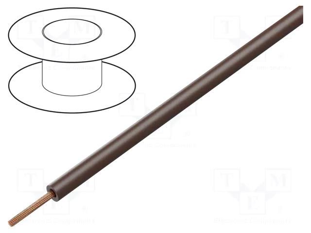Wire; H07V2-K; stranded; Cu; 10mm2; 8AWG; PVC; brown; 450V,750V HELUKABEL H07V2-K1000BR