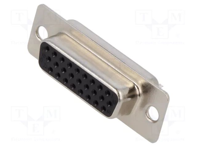 Connector: D-Sub HD; PIN: 26; plug; female; for cable; soldering MH CONNECTORS MHHDS26-F-N-B-S