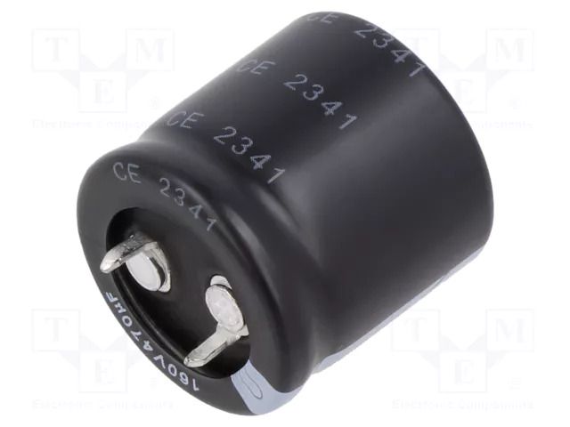 Capacitor: electrolytic; SNAP-IN; 470uF; 160VDC; Ø25x25mm; ±20% AISHI ELM2CM471P25KTP