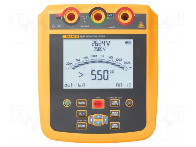 Meter: insulation resistance; LCD; 73.5x104; 250V,500V,1kV,2.5kV FLUKE FLK-1537