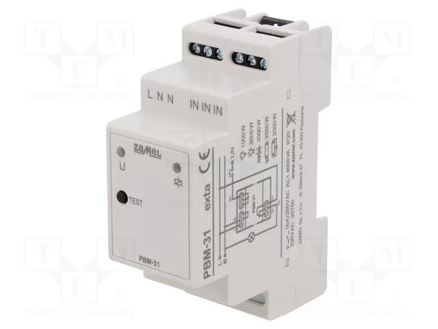 Relay: installation; bistable,impulse; NO/NC; Ucoil: 230VAC; PBM ZAMEL PBM-31