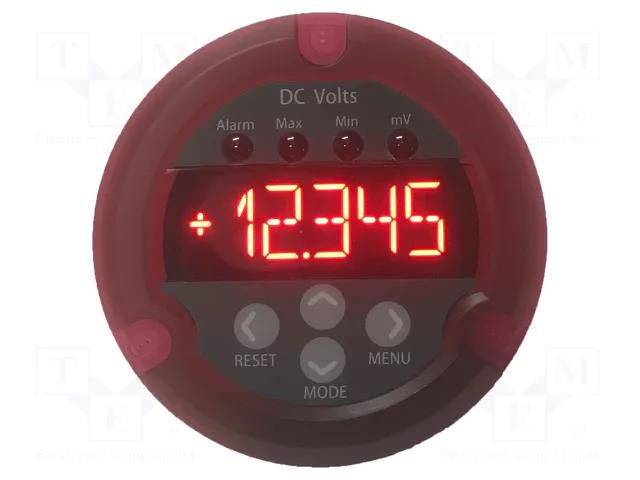 Voltmeter; digital,mounting; 2÷20V; on panel; screw; LED Murata Power Solutions DMR30-DCV1-1-DC4-R