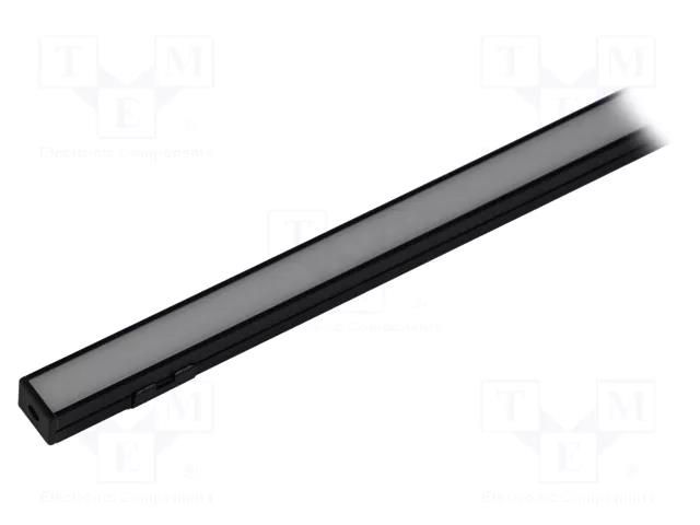 Profiles for LED modules; black; L: 1m; PDS-4-PLUS; aluminium KLUŚ K-AF01263A07-1M