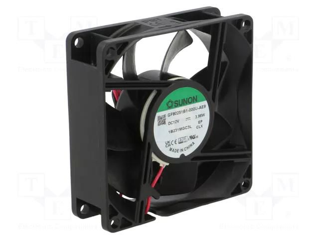 Fan: DC; axial; 12VDC; 80x80x25mm; 101.9m3/h; 47.5dBA; ball; IP68 SUNON GF80251B1-AE9