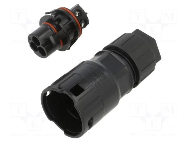 Connector: AC supply; male; 10mm2; screw terminal; plug; for cable CONNFLY DS1162-03-3MC6B10