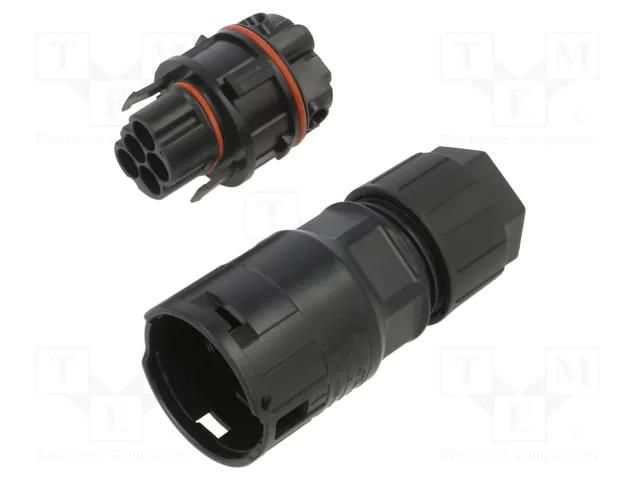 Connector: AC supply; male; 10mm2; screw terminal; plug; for cable CONNFLY DS1162-03-5MC6B10