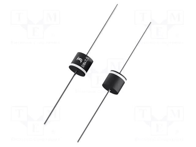 Diode: rectifying; THT; 600V; 5A; Ammo Pack; Ifsm: 300A; Ø8x7,5mm DIOTEC SEMICONDUCTOR MR826-DIO