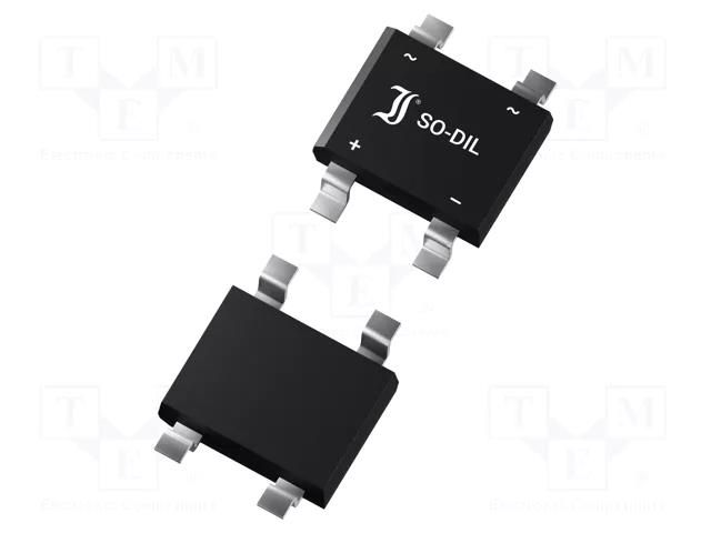 Bridge rectifier: single-phase; 160V; If: 2.3A; Ifsm: 65A; SO-DIL DIOTEC SEMICONDUCTOR B80S2A-SLIM-DIO
