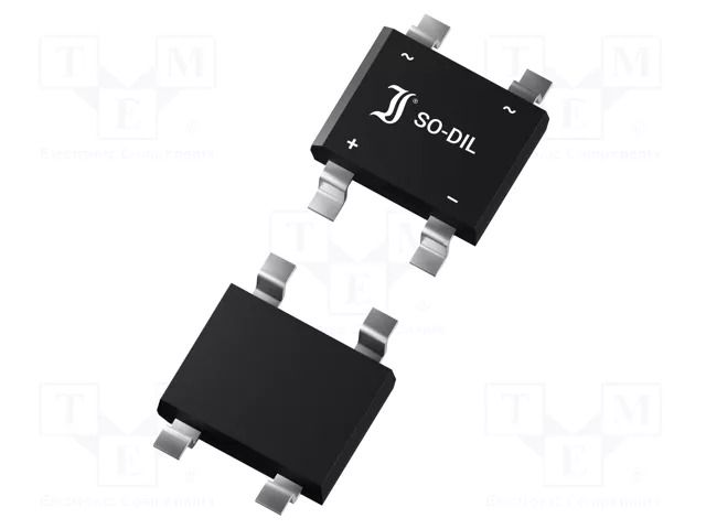 Bridge rectifier: single-phase; 80V; If: 2.3A; Ifsm: 65A; SO-DIL DIOTEC SEMICONDUCTOR B40S2A-SLIM-DIO