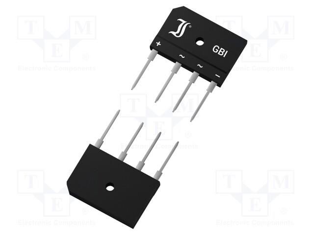 Bridge rectifier: single-phase; Urmax: 200V; If: 35A; Ifsm: 320A DIOTEC SEMICONDUCTOR GBI35D-DIO