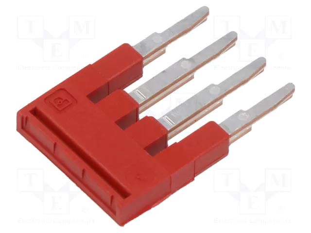 Comb bridge; red; terminals: 4; 4mm PHOENIX CONTACT FBS4-4
