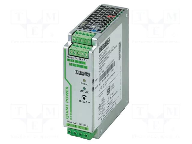 Power supply: switching; for DIN rail; 120W; 24VDC; 5A; 450÷800VDC PHOENIX CONTACT QUINT/3AC/24DC/5