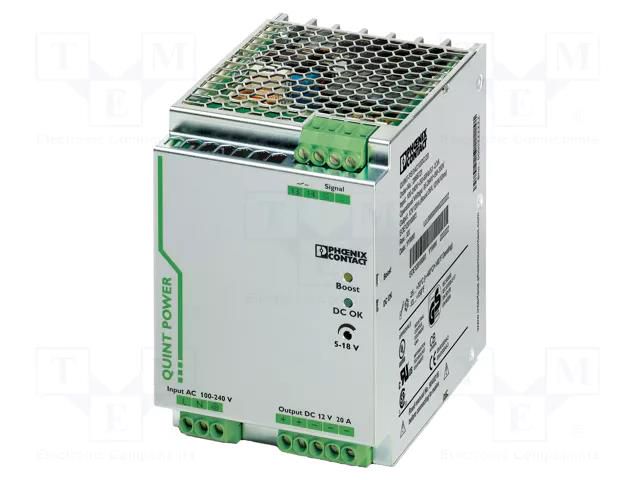 Power supply: switching; for DIN rail; 960W; 48VDC; 20A; IP20; 93% PHOENIX CONTACT QUINT/3AC/48DC/20