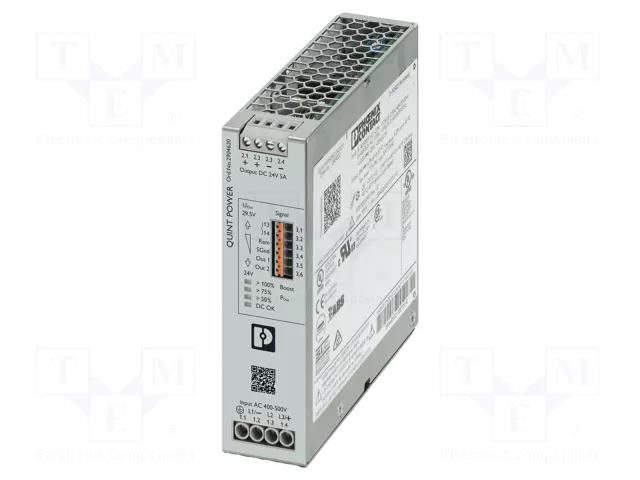 Power supply: switching; for DIN rail; 120W; 24VDC; 5A; 260÷300VDC PHOENIX CONTACT QUINT4/3AC/24DC/5