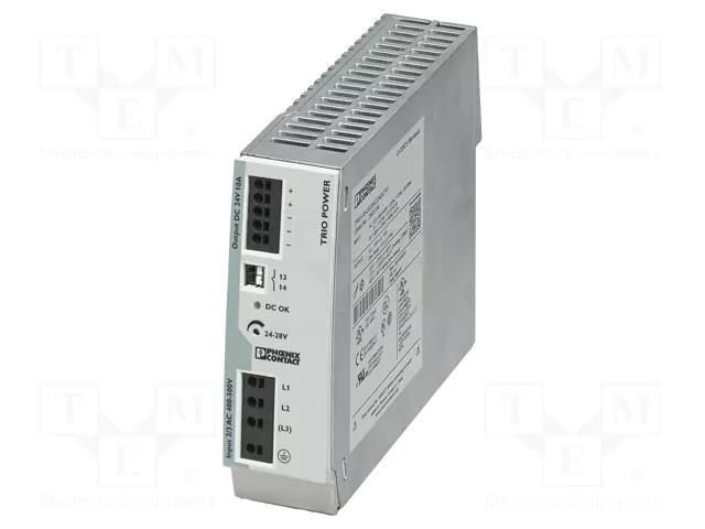 Power supply: switching; for DIN rail; 240W; 24VDC; 10A; IP20; 92% PHOENIX CONTACT TRIO2G/3AC/24DC/10