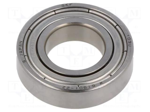 Bearing: single row deep groove ball; Øint: 12mm; Øout: 24mm SKF SKFW61901-2Z