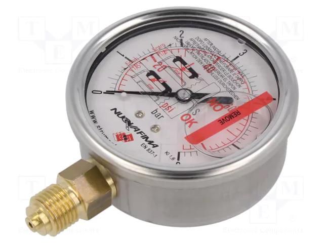 Glycerin manometer; 0÷6bar; non-aggressive liquids,inert gases PNEUMAT M63R.GL006G14
