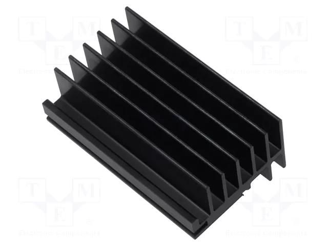 Heatsink: extruded; grilled; TO218,TO220,TOP3; black; L: 75mm; clip ALUTRONIC PR127/75/SE