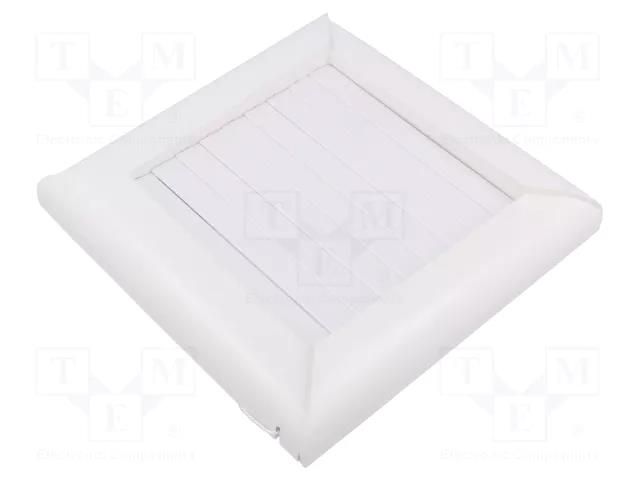 Accessories: ventilation grille; white; Body dim: 174x174x41mm DOSPEL S.A. 007-1740