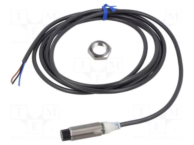 Sensor: inductive; OUT: PNP / NO; 0÷8mm; 12÷24VDC; M12; 2m; IP67 OMRON E2AS12KN08WPB12M