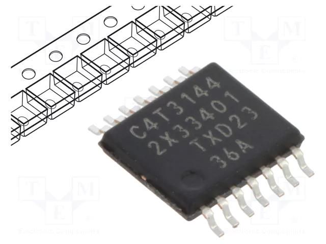 IC: digital; 4bit,buffer,line driver,translator; SMD; TSSOP14 NEXPERIA 74LVC4T3144PWJ