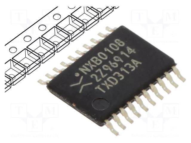 IC: digital; 8bit,bidirectional,transceiver,translator; TSSOP20 NEXPERIA NXB0108PW-Q100J