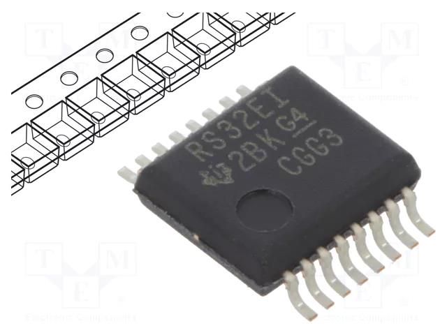 IC: interface; receiver,line driver; RS232; 250kbps; SSOP16 TEXAS INSTRUMENTS TRS3232EIDBR